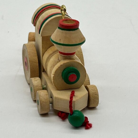 Hallmark 1985 Wooden Train Tender Ornament Nostalgic Childhood 2nd in Series - Picture 3 of 8
